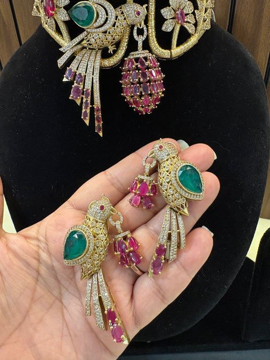 Bird Statement Necklace-RA0544
