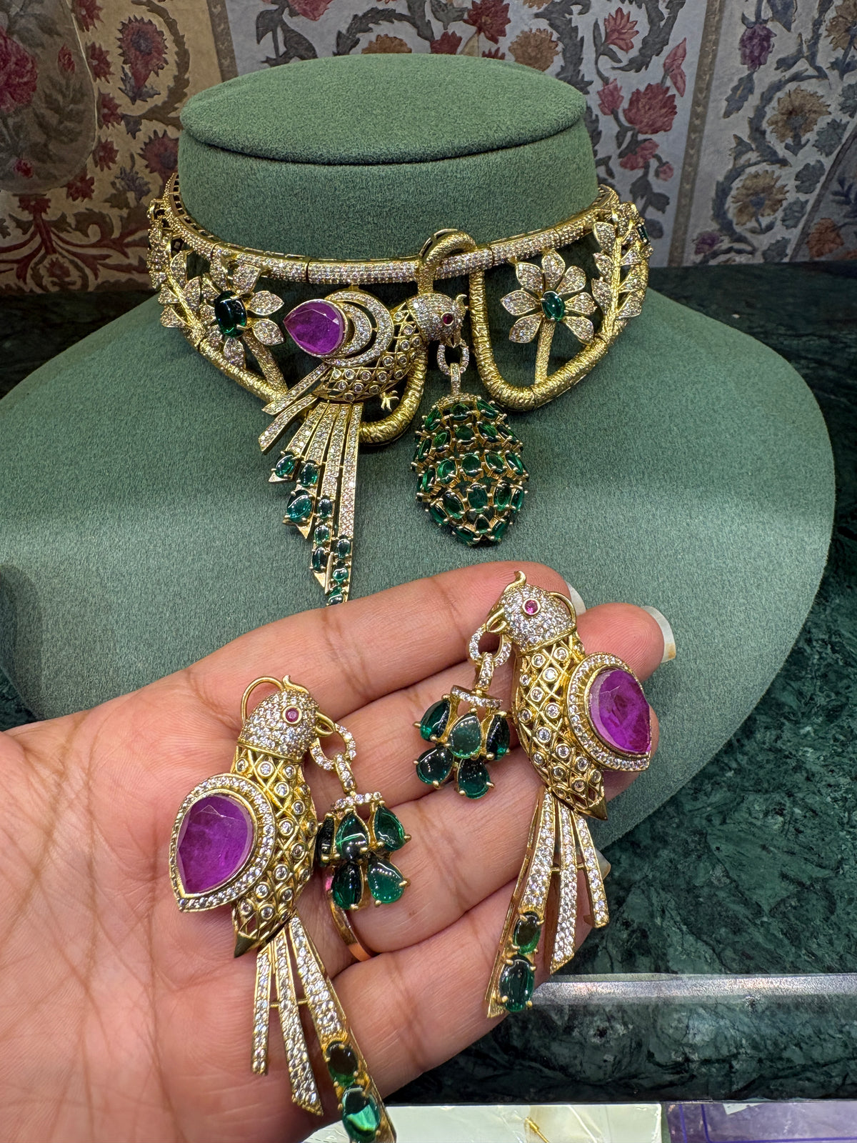 Bird Statement Necklace-RA0544