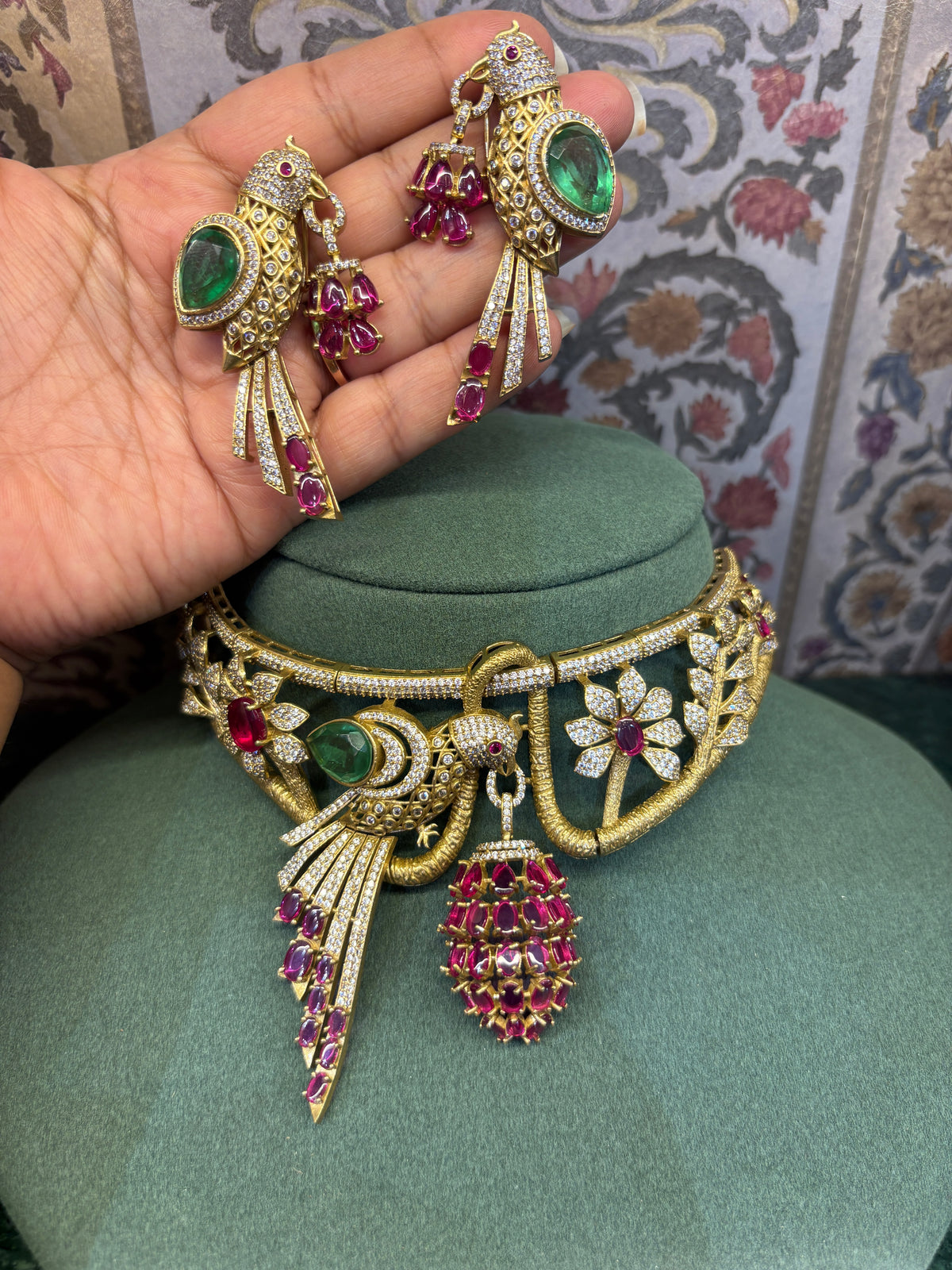 Bird Statement Necklace-RA0544