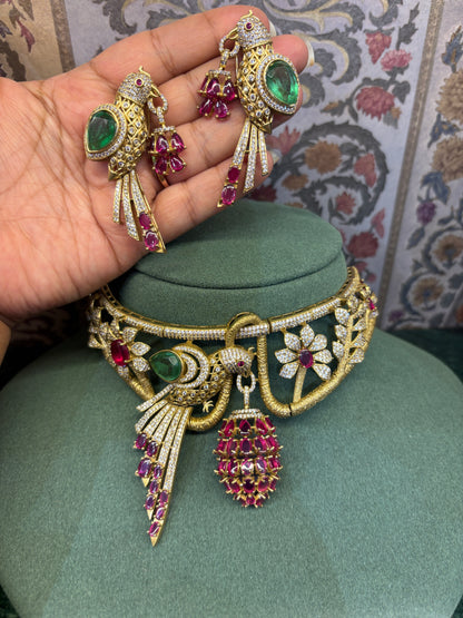 Bird Statement Necklace-RA0544