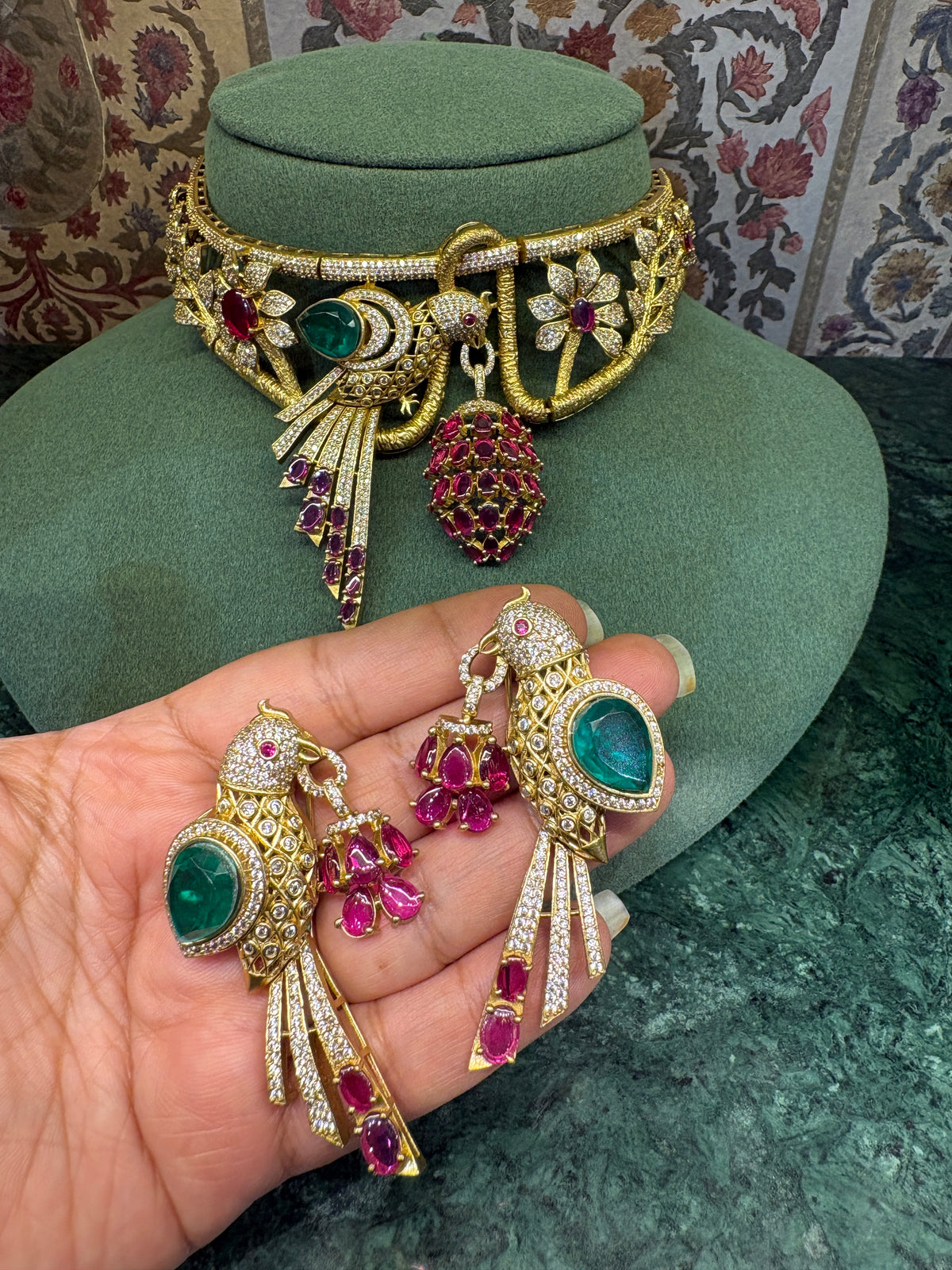Bird Statement Necklace-RA0544