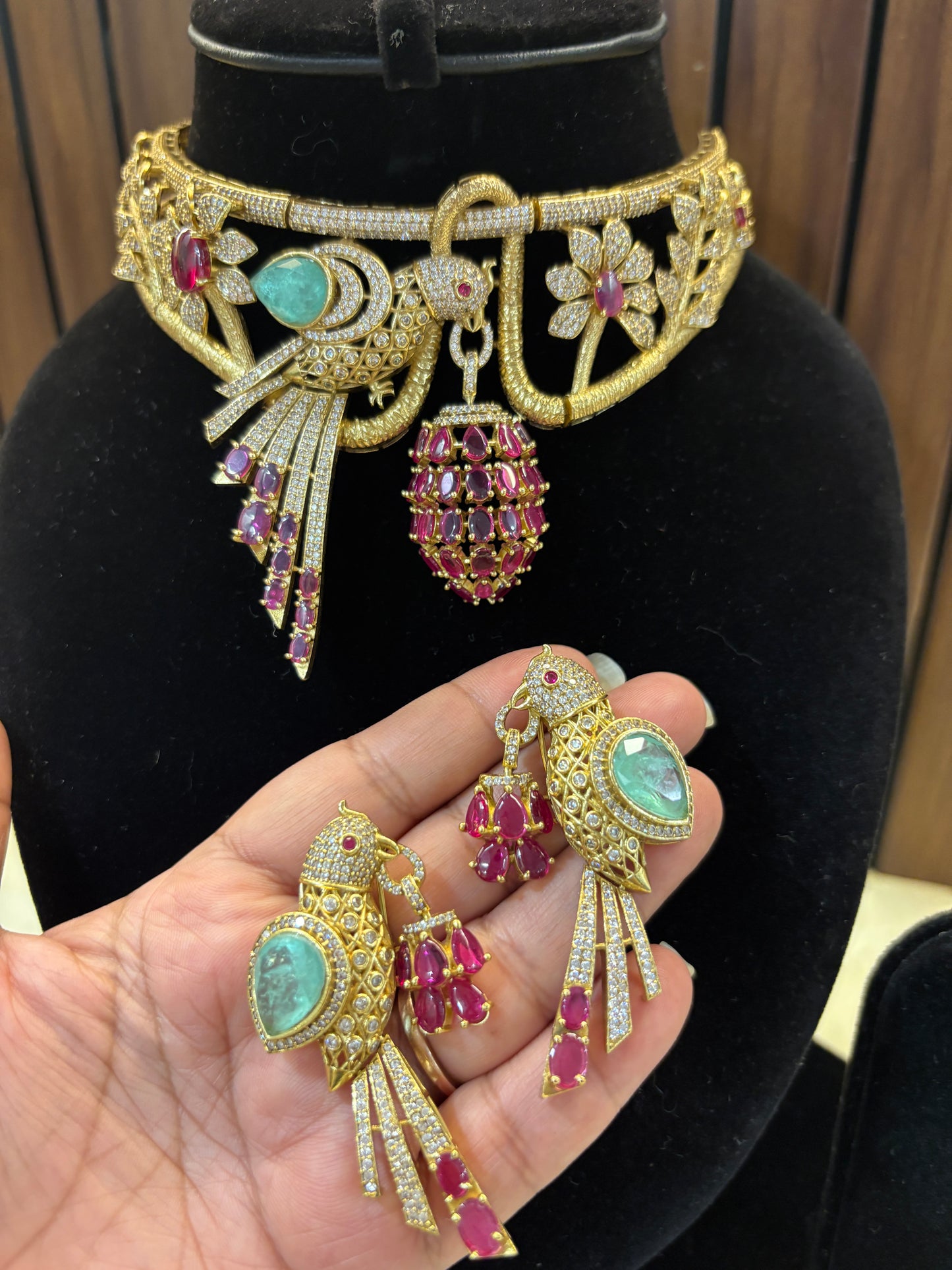 Bird Statement Necklace-RA0544