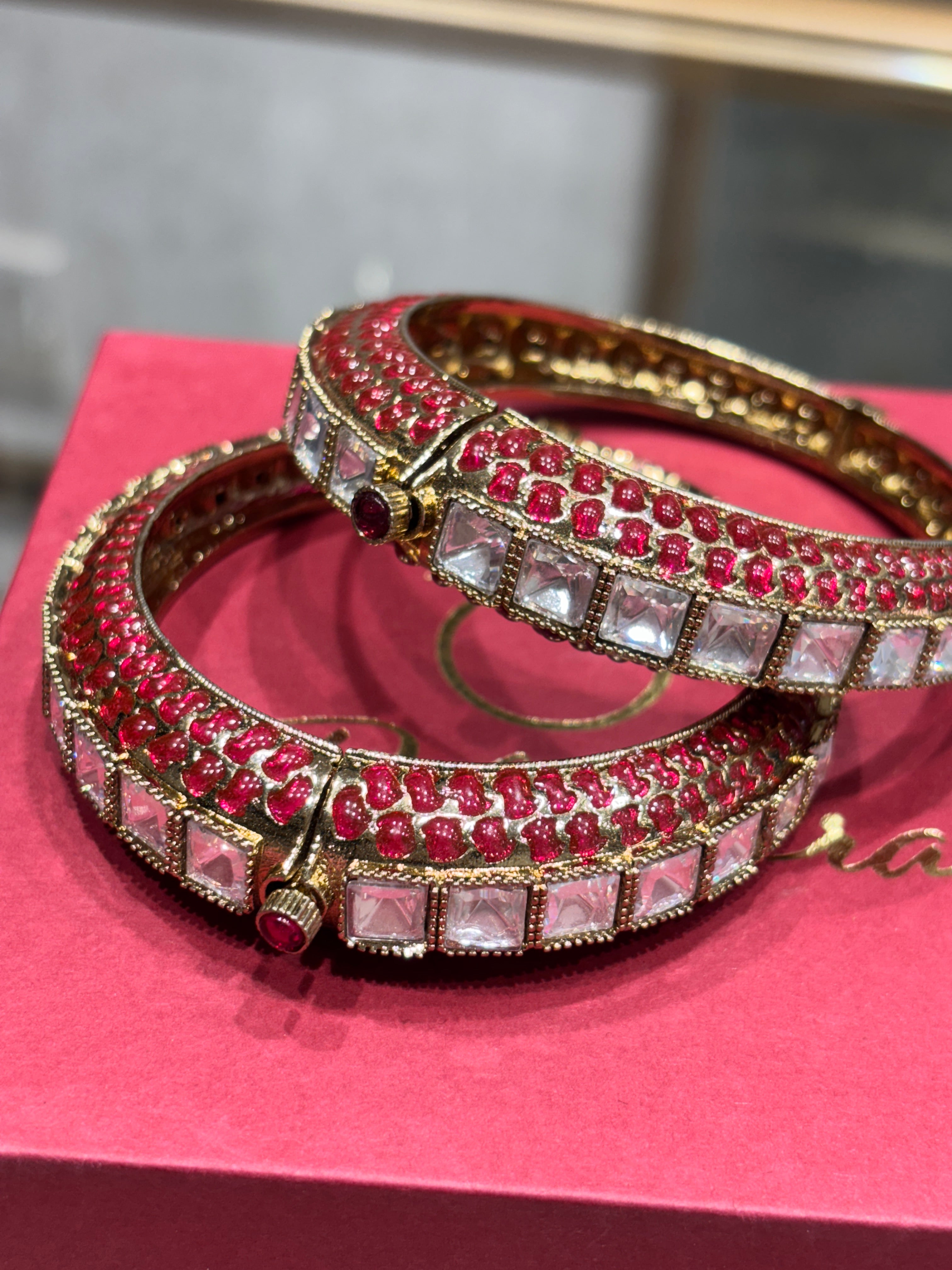 Polki Kundan Bangle with Adjustable fittings