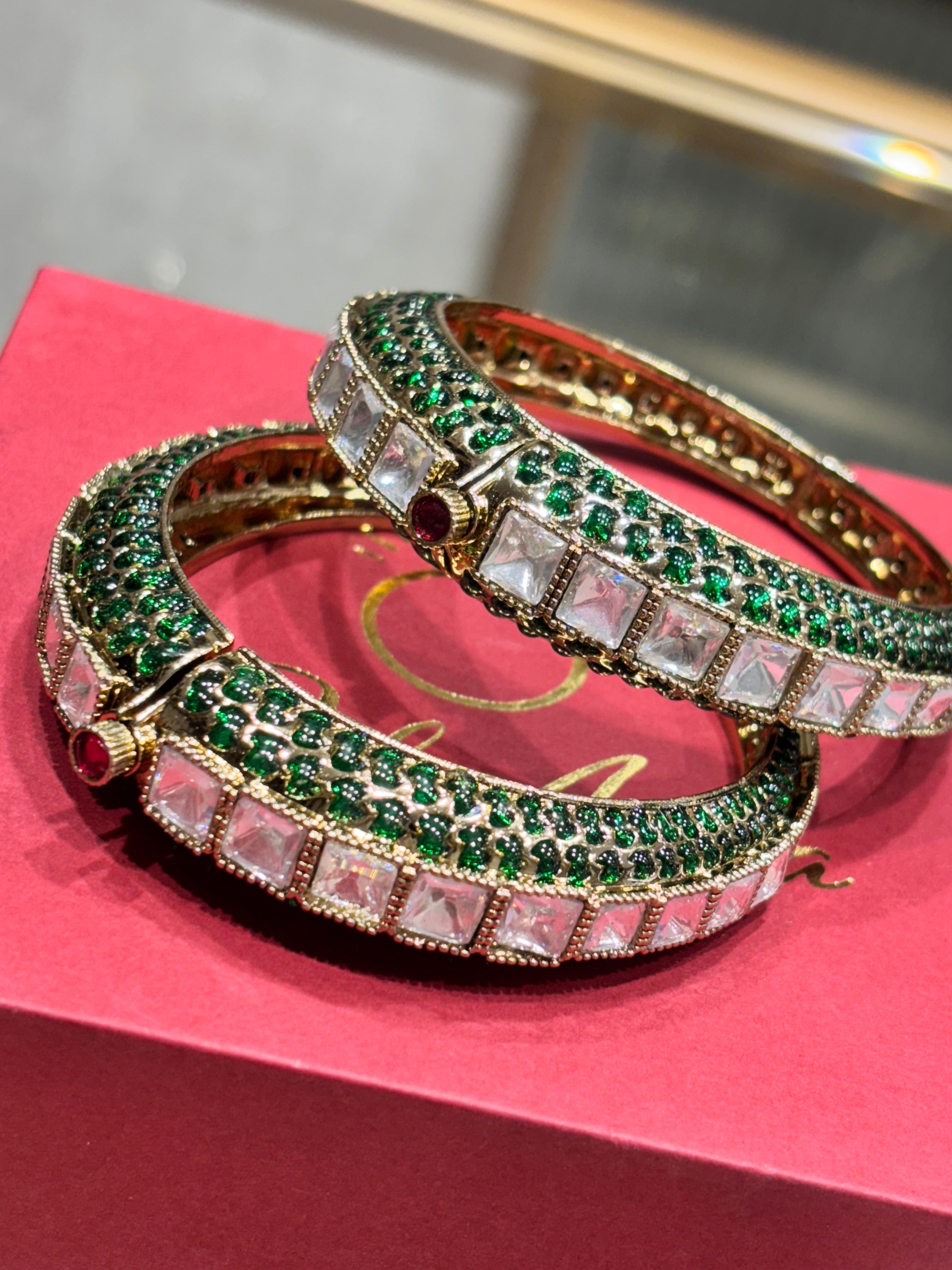 Polki Kundan Bangle with Adjustable fittings
