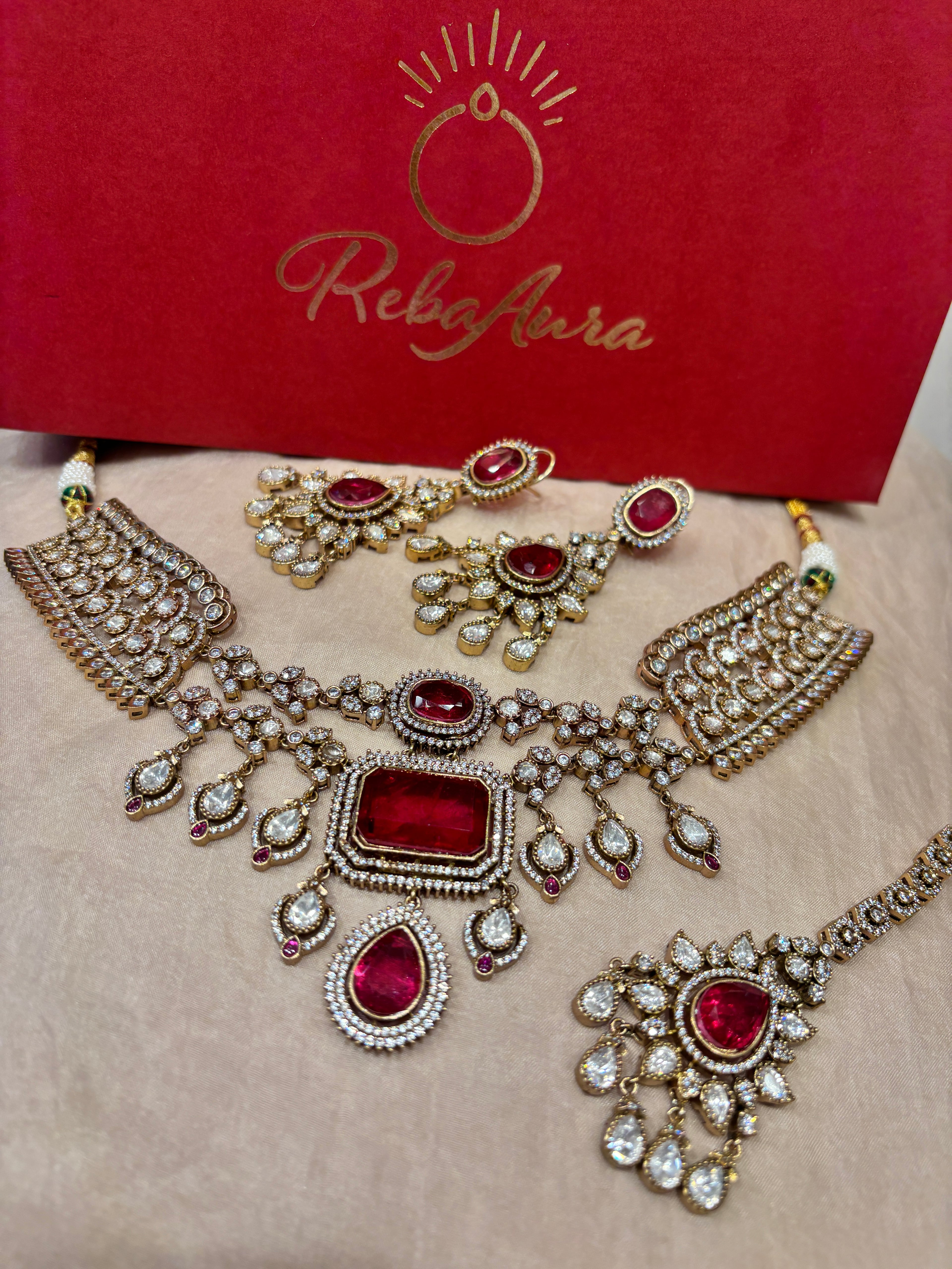 Roohani - 3 Layers Polki necklace
